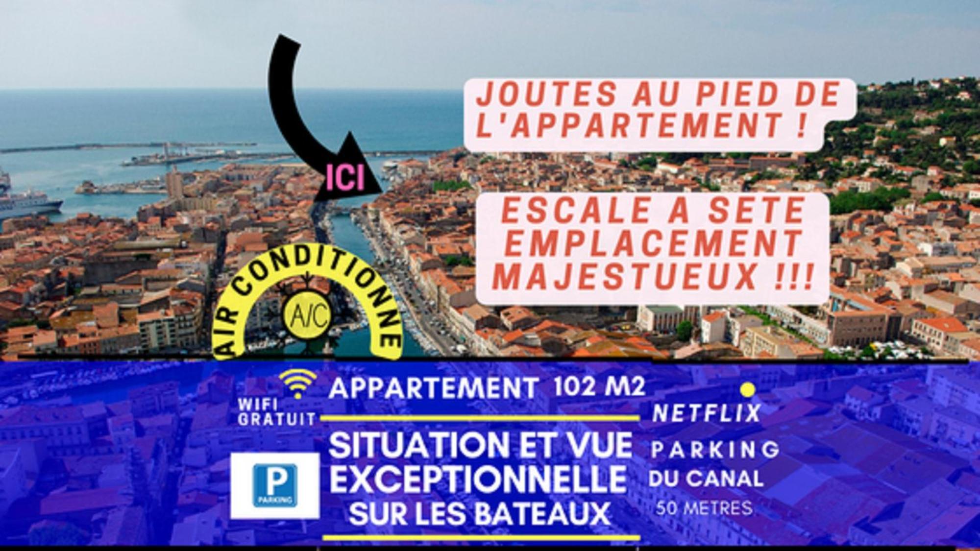 Magnifique Appart 102 M2 Au Bord De L'Eau Hyper Centre Sète Zewnętrze zdjęcie